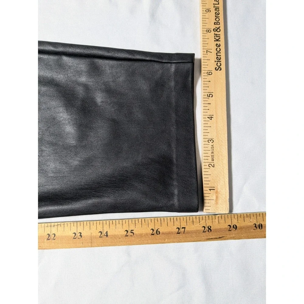 LISADNYC x THE DROP Women Large Black Vegan Leather Pull-On‎ Pants EUC